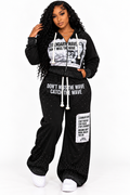 Legendary Wave “Catch the Wave” Rhinestone Hoodie & Wide-Leg Pant Set